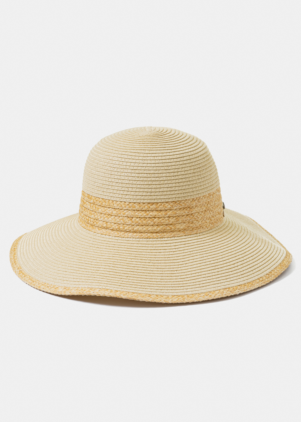 Handmade Brown Hat w/ Raffia Details  